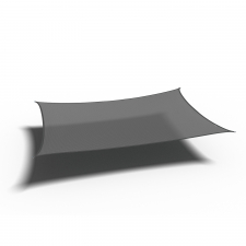 Schaduwdoek shade sail HDPE rechthoek 4x3m (Anthracite)