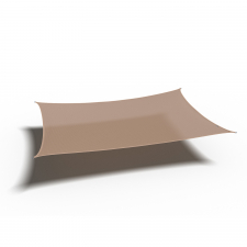 Schaduwdoek shade sail HDPE rechthoek 4x3m (Sand)