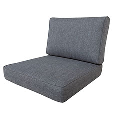 Loungekussen premium zit en rug 60x60cm carré - Porto grey (waterafstotend)